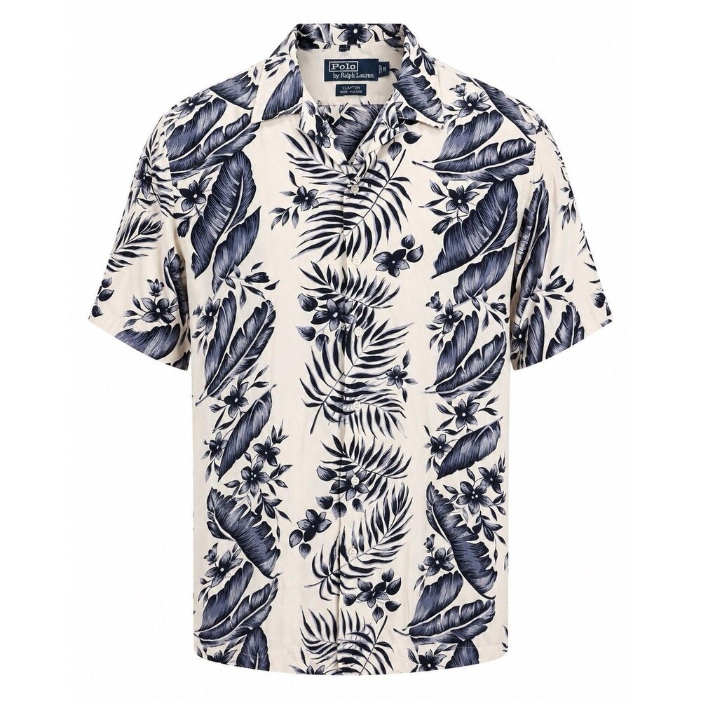 Polo Ralph Lauren Clayton Hawaiian Shirt Men’s Medium Viscose Floral